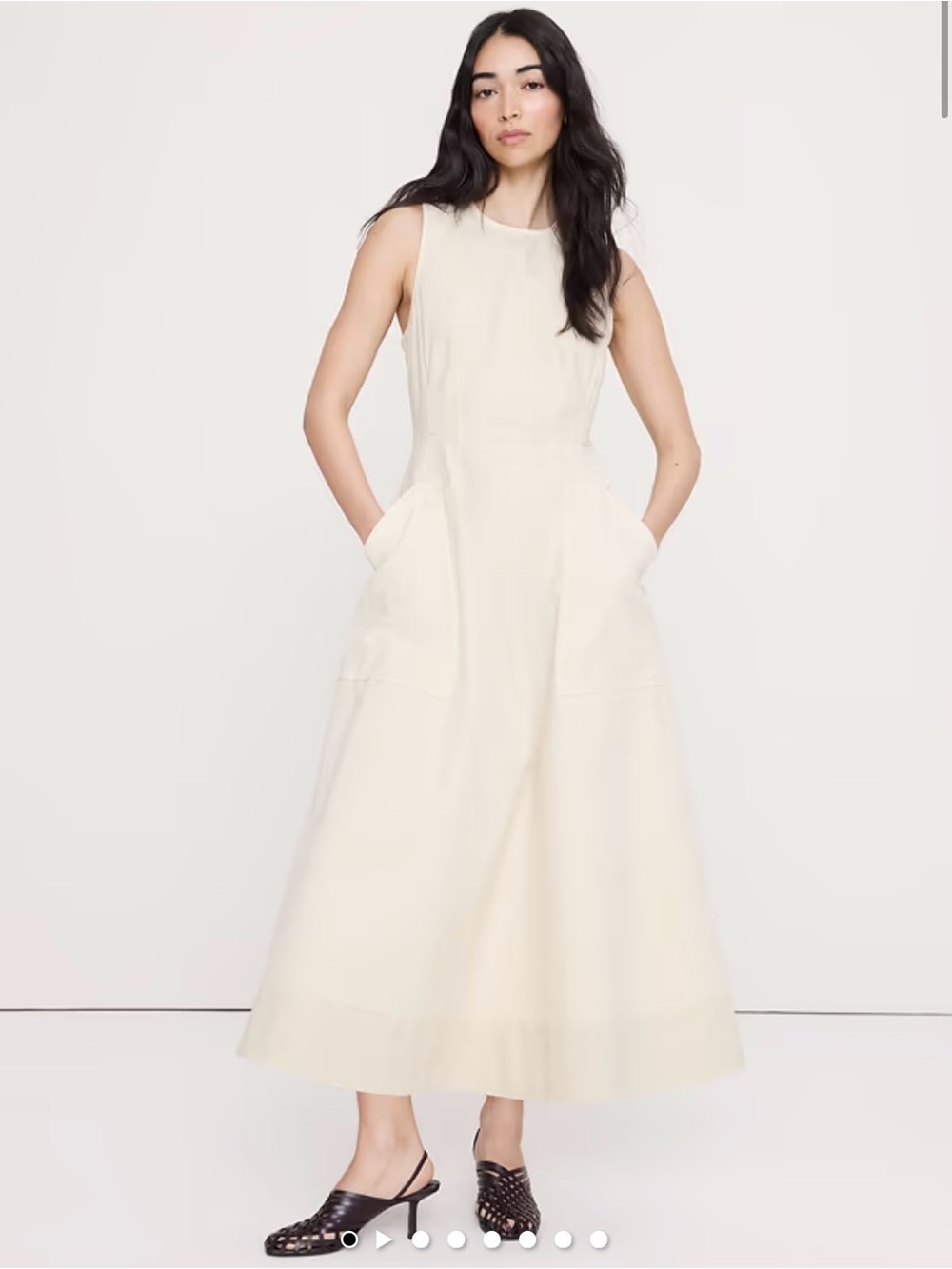 Banana Republic Cotton Canvas Utility Pocket Maxi Dress XL